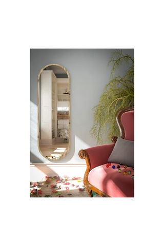 Safir Meşe Oval Dekoratif Boy Aynası 40x120,meşe Diğer