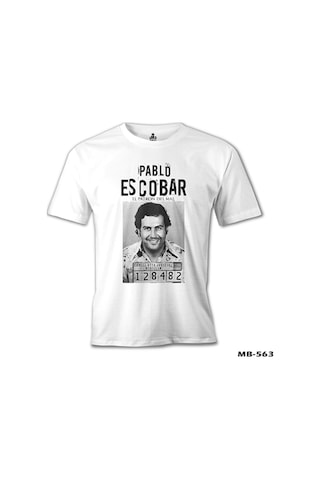 Pablo Escobar - 128482 Beyaz Erkek Tshirt