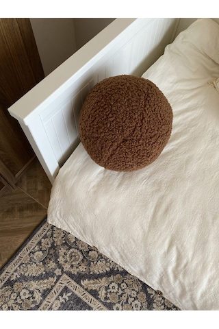 Teddy Top Dekoratif Yastık Koyu Kahve Büyük Kahverengi