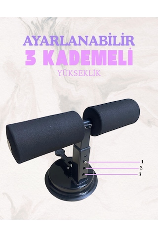 Vantuzlu Mekik Çekme Metal Spor Aleti Karın Egzersizi Evde Spor Egzersiz