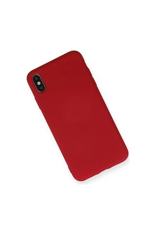 Gld-spt- Newface Apple Uyumlu iPhone Xs Max Kılıf Nano İçi Kadife Silikon - Kırmızı