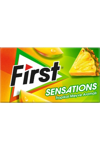 First Sensations Tropikal Meyve Aromalı Şekersiz Tatlandırıcılı Sakız 3'lü Paket