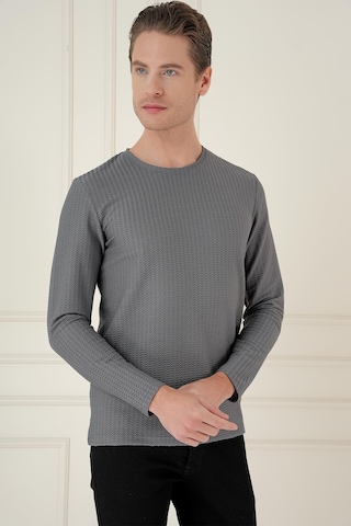 Efor Ts 891 Slim Fit Gri Spor T-shirt Gri