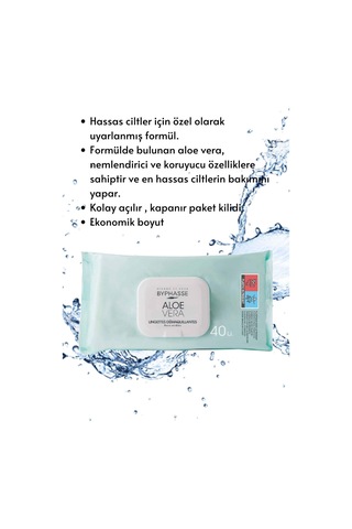 Byphasse Aloe Veralı Makyaj Temizleme Mendili Hassas Ciltler 40'lı