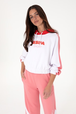 U.S. Polo Assn. Kadın Beyaz Kapüşonlu Sweatshırt 50300697-VR013