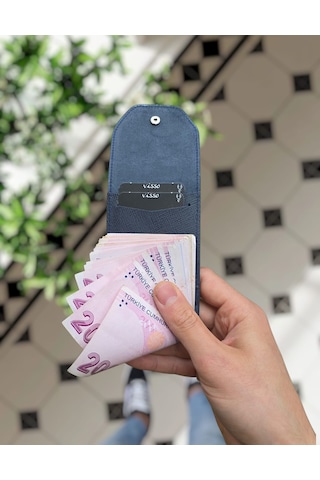 Visso 571 Hakiki Deri Efsane Trend Model Çok Para Konan Cüzdan Unisex Kartlık Çıtçıtlı En Çok Tercih Edilen Model Koyu Lacivert