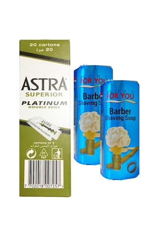 Astra Jilet 100'lü + More For You Berber Tıraş Sabunu 2 x 75 G