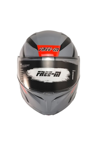 Motoanl Ece 22.06 Sertifikalı Güneş Vizörlü Yeni Sezon Kurye Çene Açılır Kask Upset Gri