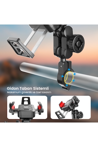 Bix Bph04 Gidon Bağlantılı Motosiklet Bisiklet Telefon Tutucu