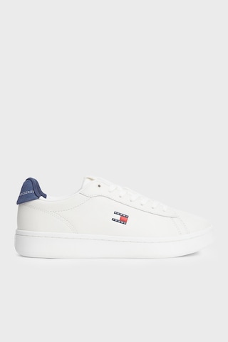 Tommy Jeans Deri Sneaker Ayakkabı Kadın Ayakkabı En0en03146 0gz Beyaz-mavi