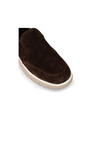 Deery Erkek Hakiki Süet Kahverengi Loafer Ayakkabı - 02044mkhve01