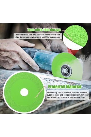 Neevoyu 100mm Elmas Kesme Diski, Cam Seramik Çini Ve Şişeler İçin, 100 Tip Açımlı Taşlama Uyumlu, 3 Adet Set