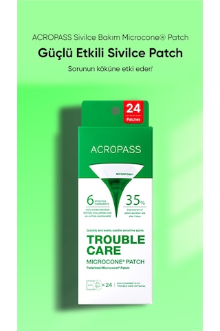 Yağ Bezesi Ve Akneler İçin Mikro İğneli Bant Trouble Care Microcone Patch 24 Lü