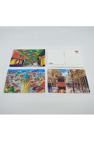 Giftsturkiye Kartpostal İstanbul Yılbaşı Hediye 6'lı Set