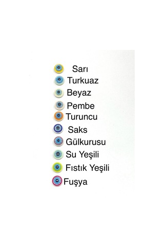 Bebek Düğmesi / Nazar Boncuğu Model 1 / 10 Adet / - Gülkurusu
