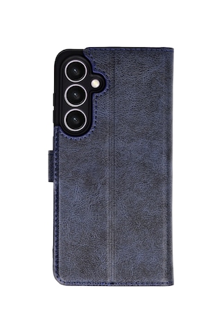 Newface - 491 - Samsung Galaxy Uyumlu S26 Plus Trend S Plus Kapaklı Kılıf - Csmo-tex - - Lacivert