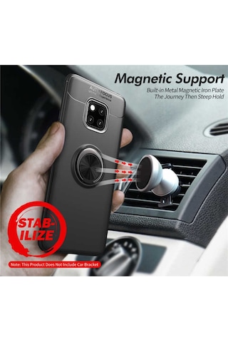 Huawei Mate 20 Pro Yüzüklü Manyetik Ravel Kilif 513799599