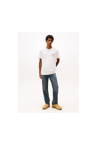 Tommy Hilfiger Tjm Regular Fit Ekru Pamuklu Erkek T-shirt-12261 Beyaz
