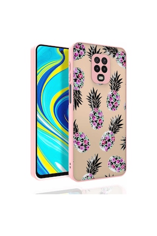 Xiaomi Redmi Note 9s Kılıf Desenli Kamera Korumalı Parlak Zore Nora Kapak NO1