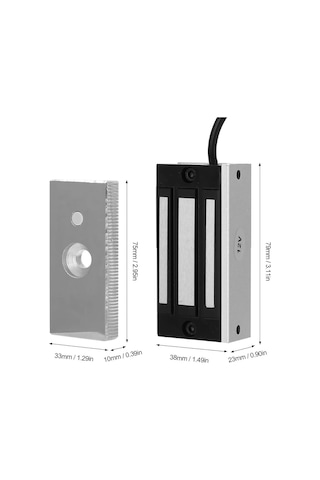 Sarkey Sr-60 60 Kg Manyetik Kilit 12/24v Dc Elektromanyetik Dolap Ve Vitrin Kilidi 1 Adet