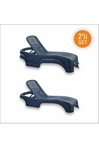 Brezza Royal Rattan Bahçe Havuz Şezlong 2 Li
