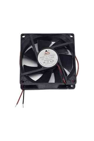 12v Dc 0.30a Brushless Soğutucu Fan 8x8x2.5 Cm 80mm Kasa Güç Kaynağı Kuluçka Uyumlu Büyük Fan