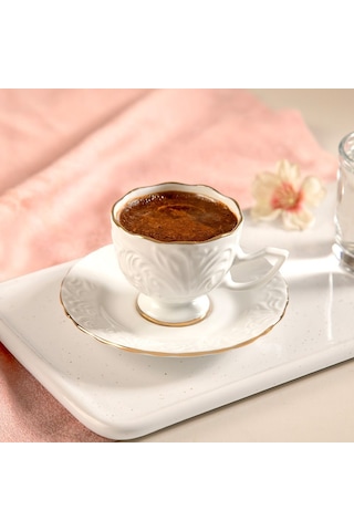 Nehir Nazenin 12 Parça Porselen Kahve Fincan Takımı