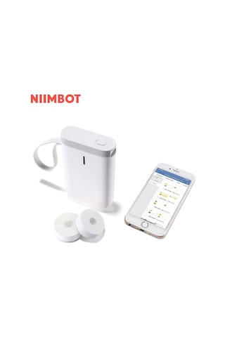 Niimbot D11 Bluetooth Taşınabilir Termal Etiket Yazıcı Beyaz