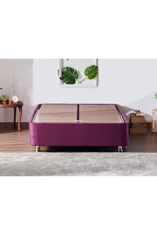 Nironyatak Niron Purple Baza 120X200 Cm Tek Kişilik Sandıklı Mor Kumaş Baza