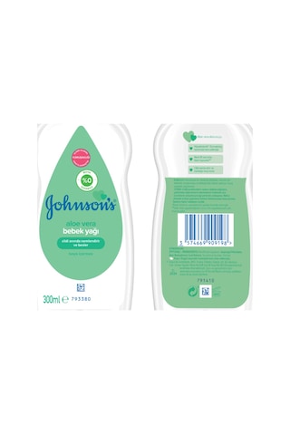 Johnson's Baby Aloe Vera Bebek Yağı 300 ml x2