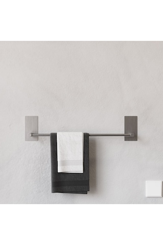 Zift Unique Paslanmaz Çelik Havlu Askılığı / Havluluk - Yapışkanlı Sistem - Altomonte 50cm Tam Havlu Ölçüsü Diğer