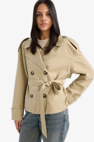 Defacto Regular Fit Cepli Kemerli Kısa Trençkot E8581ax25aukh405 Haki