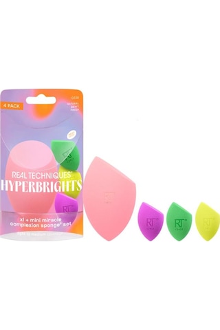Real Techniques Hyperbrights Xl + Mini Miracle Complexion Sponge Set