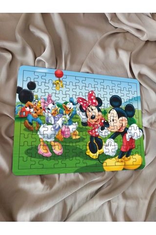 Çocuk Puzzle Ahşap Micky Mouse 108 Parça