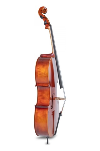 Gewa Gs4020611121 Ideale Vc2 Çello 4/4 Flamed Maple Arka Kapak Profesyonel Görünüm