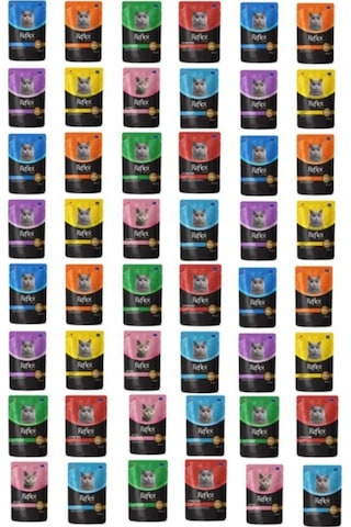 Reflex Karışık Soslu Yetişkin Kedi Yaş Maması 48 x 85 G