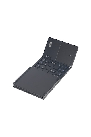 Go Des Gd-kb328 Sessiz Tuş Tasarım Touch Pad Özellikli Katlanabilir Bluetooth Kablosuz Klavye Siyah