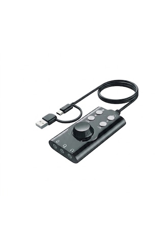 7.1 Gaming Audio Mixer Harici Ses Kartı Usb Type-c Tak Çalıştır Oyuncu Mikseri