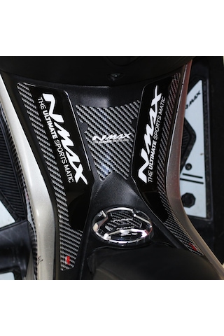 GP Kompozit Yamaha NMAX 125-155 2015-2020 Uyumlu Tank Pad Siyah-Karbon