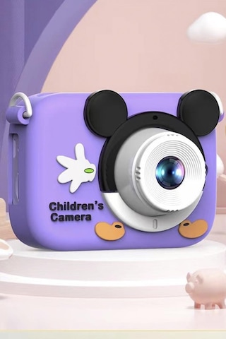 Torima Cmr-16 Mor Mini 1080p Hd Çocuk Kamera Dijital Fotoğraf Makinesi 2.0 Inç Ekran 5 Adet Oyun