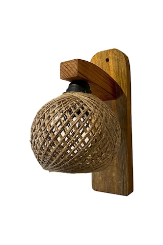 Ahşap Aplik Duvar Lambası Mutfak Koridor Cafe Otel Restoran Ahşap