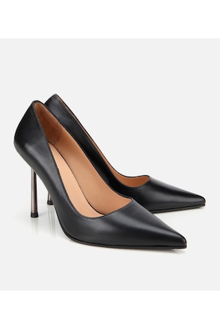 Hotiç Kadın Deri Siyah Metal Detaylı Yüksek Topuklu Stiletto 01ayh315230a100 01ayh315230a100 Siyah