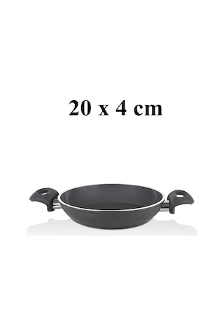 Falez Seramik Sahan Seti 20 - 24 Cm Füme Renk Füme