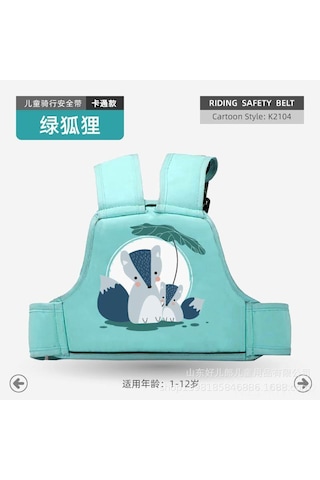 Hangfox Motor, Elektrikli Araç Ve Bisiklet İçin Bebekler İçin Güvenli Sürüş Kemerleri - Çocuk Dürtme Koruması - Yeşil Tilki - Toptan Satış Diğer