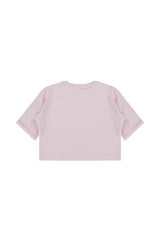 Civil Girls New York Baskılı 10-13 Yaş Tişört - Pudra