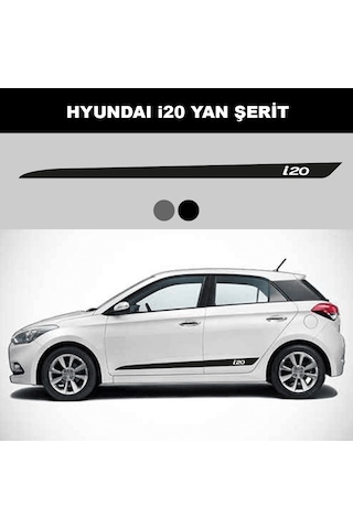 Hyundai I20 - Yan Şerit Folyo Etiket - Set - Emhy1051A Hyundai I20 - Yan Şerit Folyo Etiket - Set - Emhy1051A