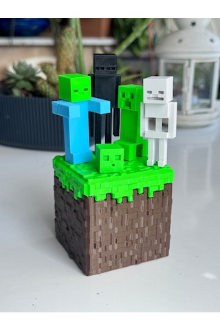 Minecraft Çim Bloğu Karakter Kutusu