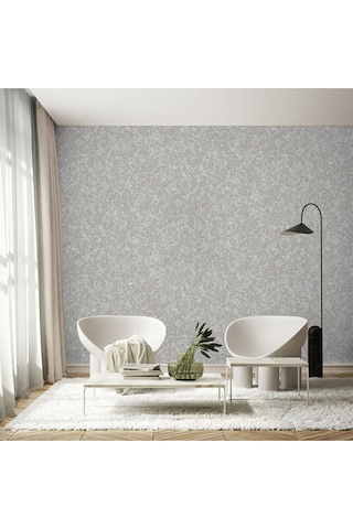 Adawall Muse Koleksiyonu- 25103-3 Gri Dokulu Modern Duvar Kağıdı 1.06x15.6m, 16.5m²