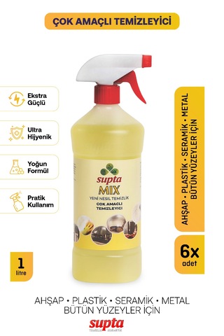 Supta Mix Çok Amaçlı Temizlik Maddesi 6 x 1 L