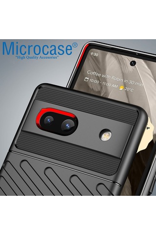 Google Pixel 7a Thunder Serisi Silikon Kılıf - Siyah Al3421